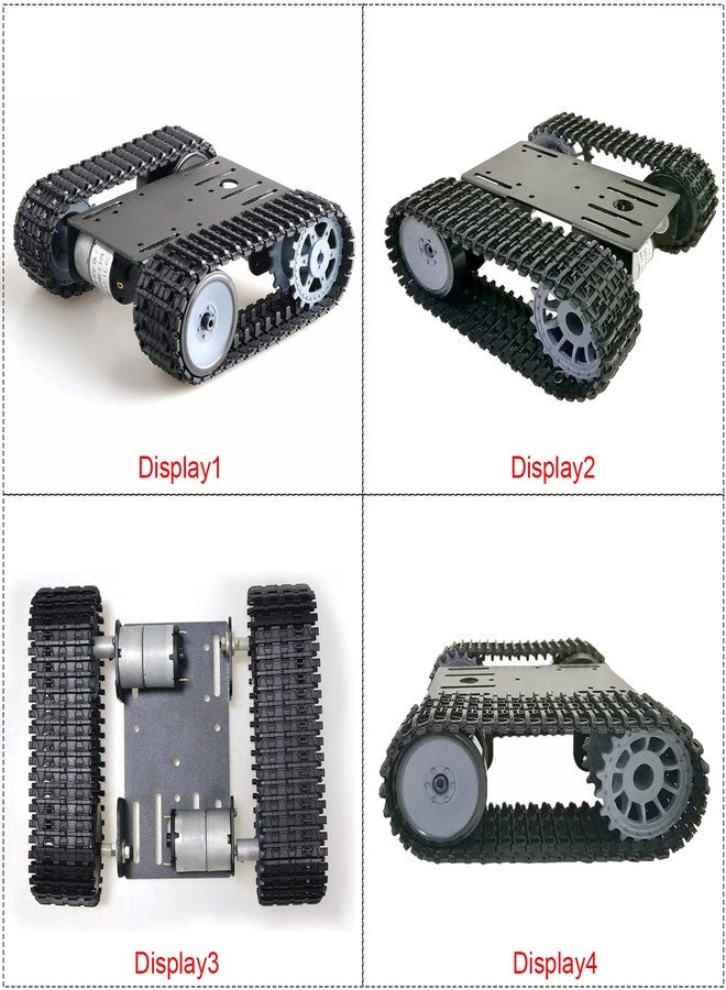 SmaringRobot Professional Smart Robot Tank Car Chassis for School Eduactional Science Kits, DIY RC Tracked Robotic Obstacle Avoidance Platform Crawler Model with 2pcs Plastic Caterpillars, Remote Control STEAM - Image 3